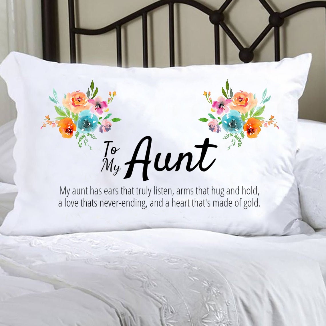 To My Aunt Pillow Case Aunt Gift Aunt Gift from Niece Aunt Etsy