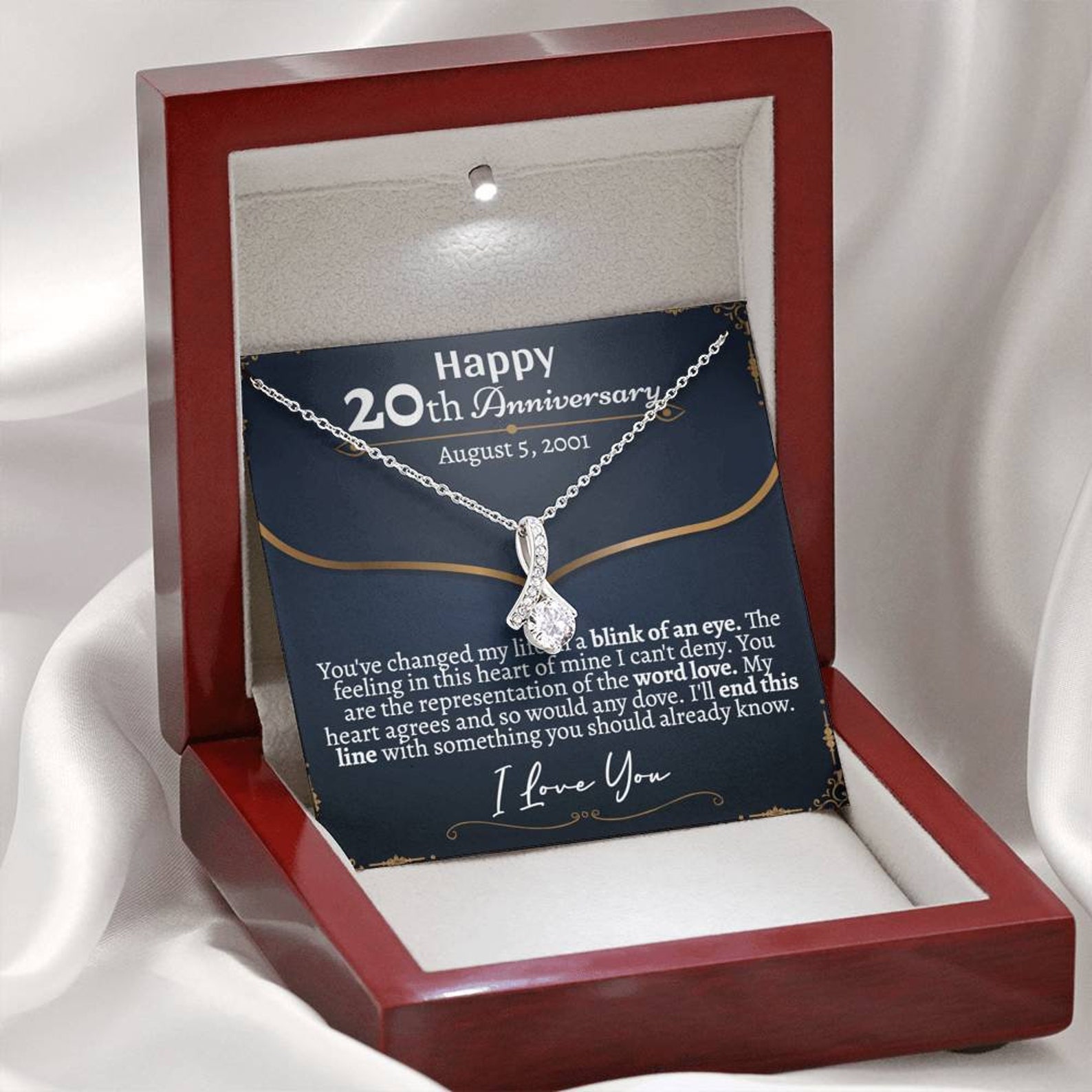 20 Year Anniversary Jewelry 20th Wedding Anniversary Gift for Etsy