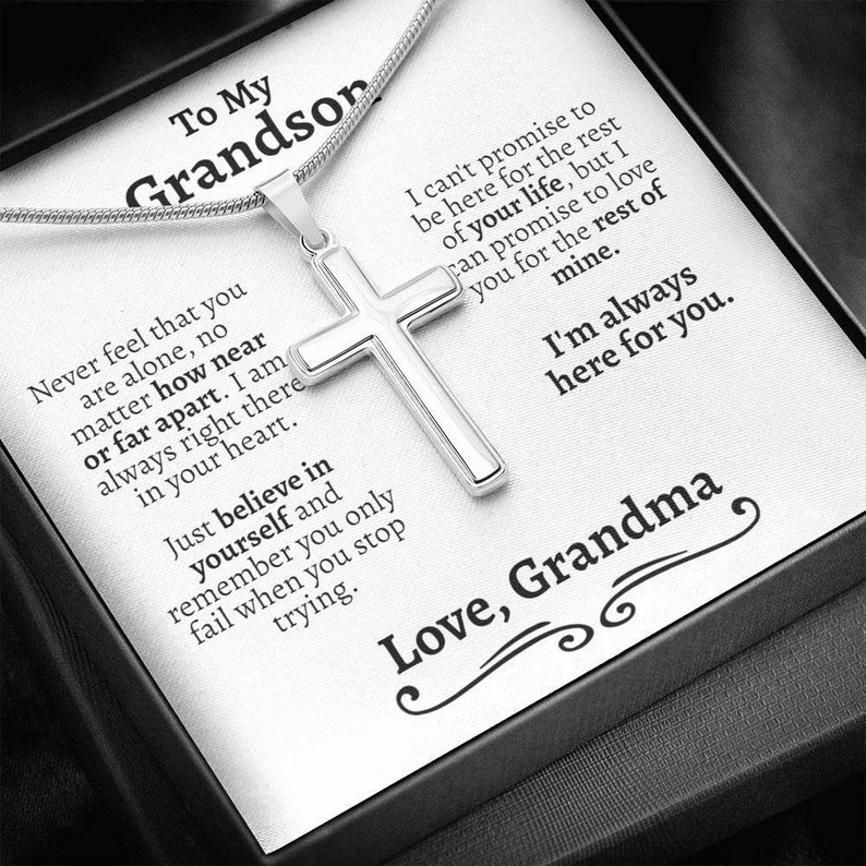 Grandson Keepsake Gift Gift for Grandson Grandson Necklace Etsy