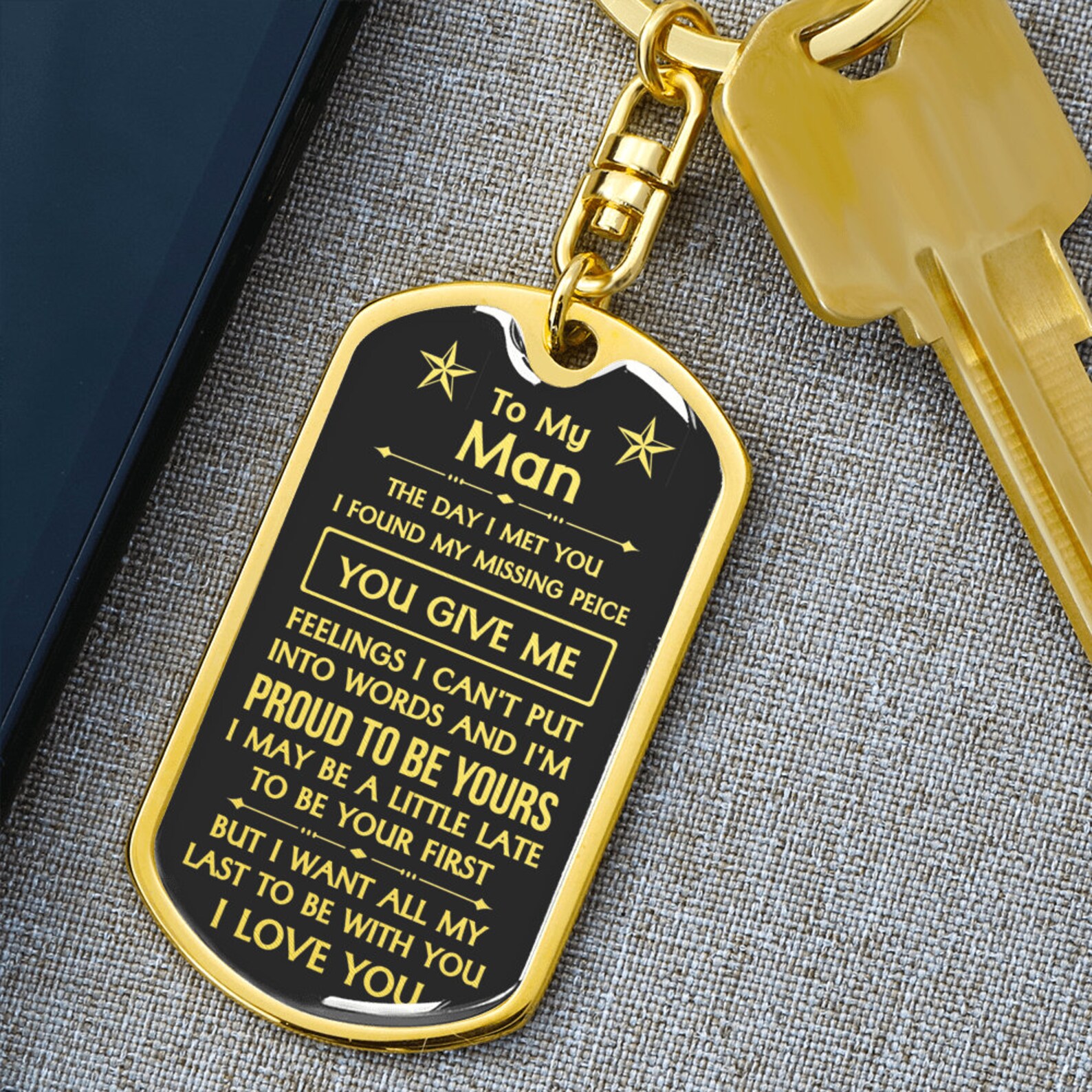 Husband Keychain Romantic Keychain for Him Best Gift for Etsy