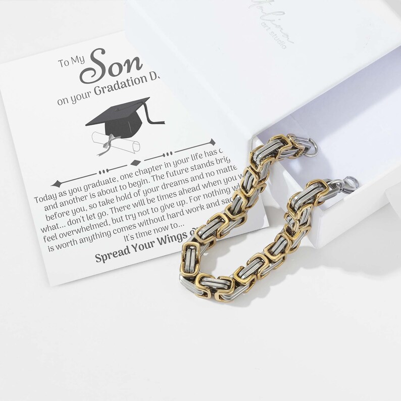 Son Graduation Stainless Steel Bracelet College Graduation Etsy