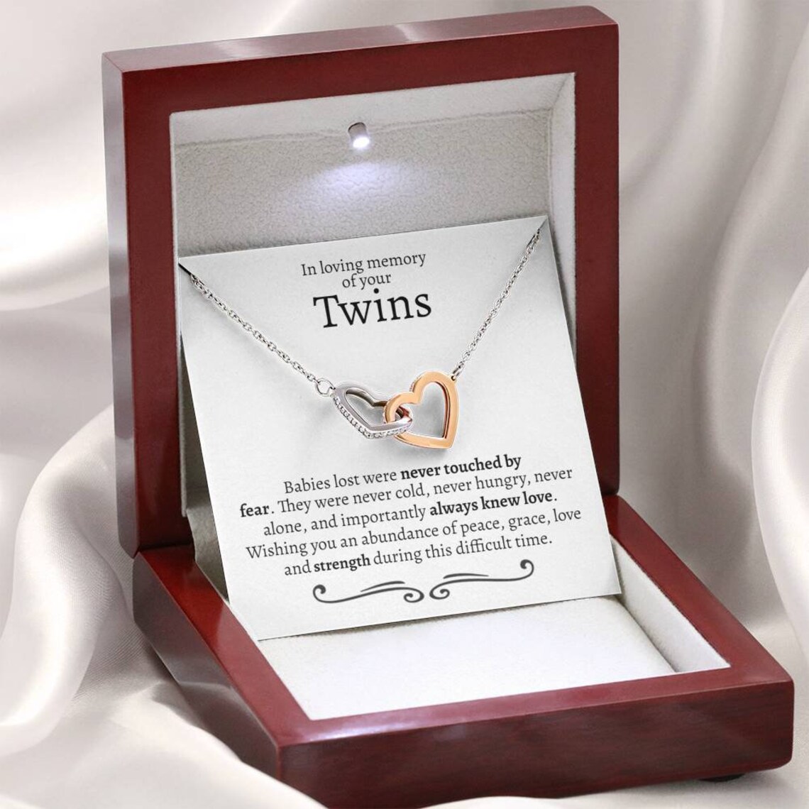 Twin Miscarriage Gift Necklace Gift for Miscarriage Loss of Etsy