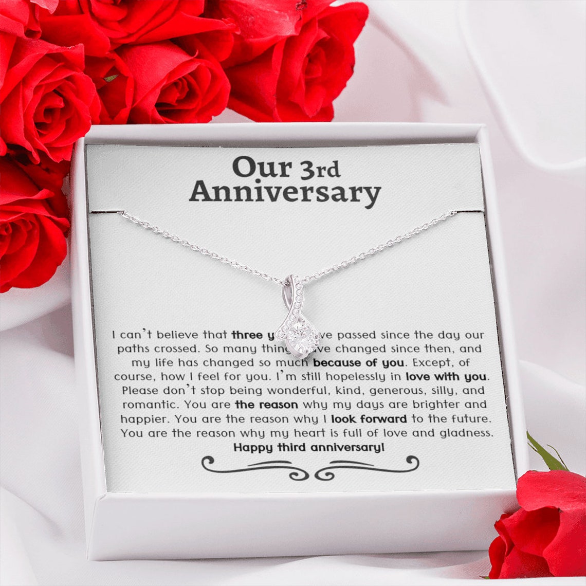 3 Year Anniversary Gift Three Year Anniversary Gift for Etsy