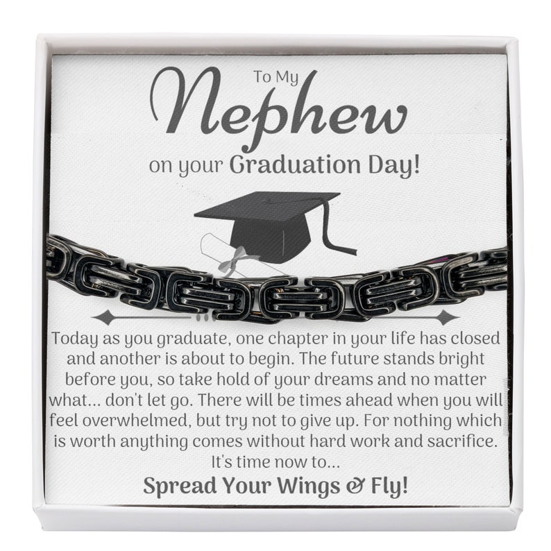 Nephew Graduation Stainless Steel Bracelet High School Etsy