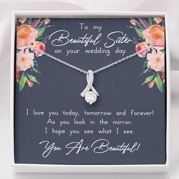 Sister Gift on Her Wedding Day Sister Wedding Wedding Gift Etsy