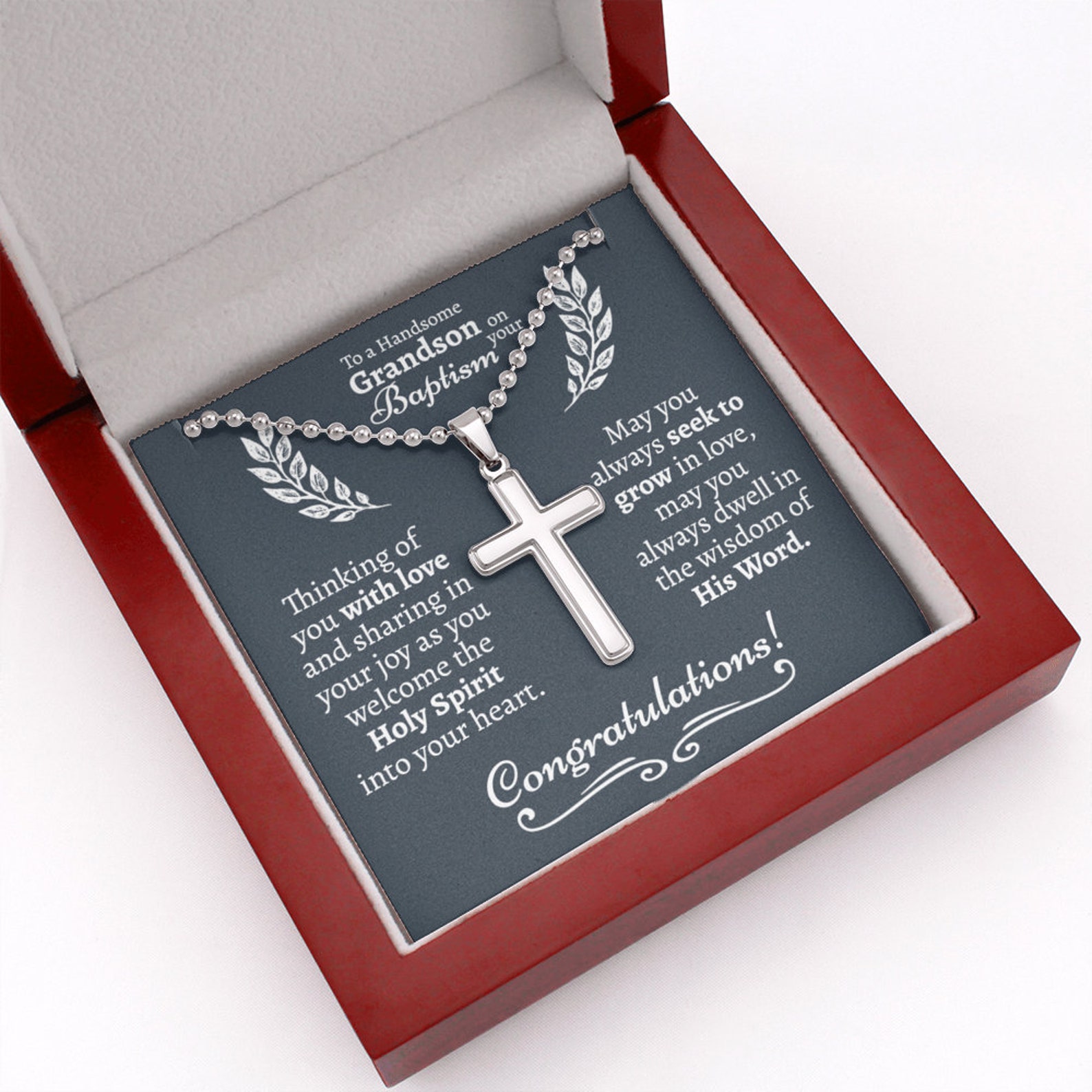 Grandson Baptism Gift Catholic Baptism Gift from Etsy