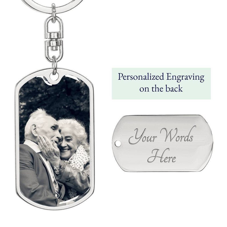 Photo Memorial Keychain Memorial Gift for Loss of Father Etsy