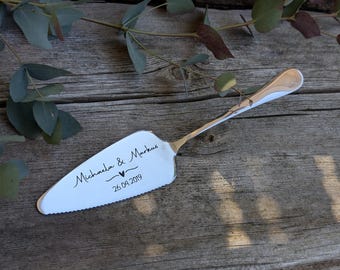 Tortenheber graviert / Tortenheber Hochzeit mit Namen / Kuchenschaufel / Kuchenheber / Edelstahl / personalisiert / rosegold gold silber