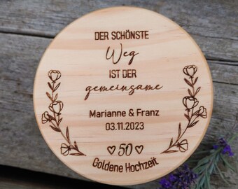 Vorratsglas / Keksdose / Glas mit Holz / Hochzeit / *Geschenk Goldene Hochzeit / Silberhochzeit*