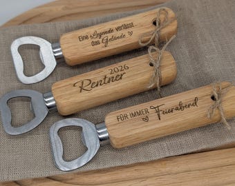Flaschenöffner Rentner / Bieröffner für Rentner / Geschenkidee zum Ruhestand / Flaschenöffner zum Ruhestand / Geschenk Abschied Rente