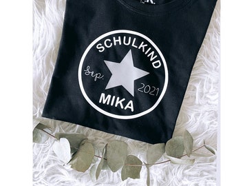 Personalisiertes Shirt zur Einschulung Schultüte