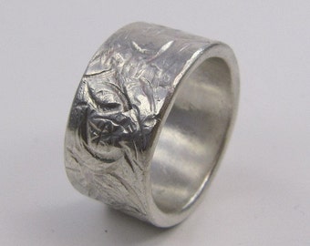 Wide silver ring 2