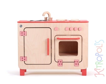 Daskocht - the play kitchen in nature and pink from Kitropolis