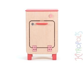 Dasblitzt - the play dishwasher in natural and pink from Kitropolis