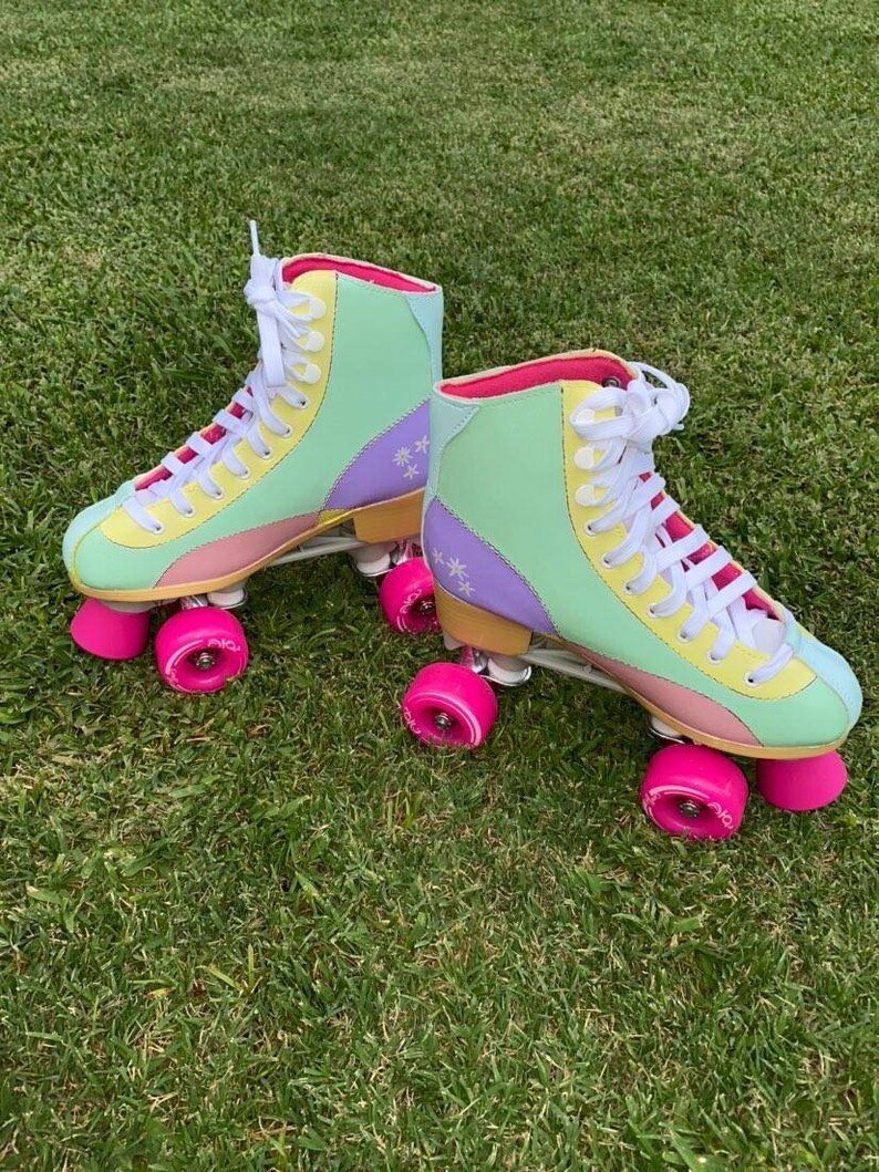 Pastel Roller Skates Candy Girl Custom Painted Quad Skates Etsy