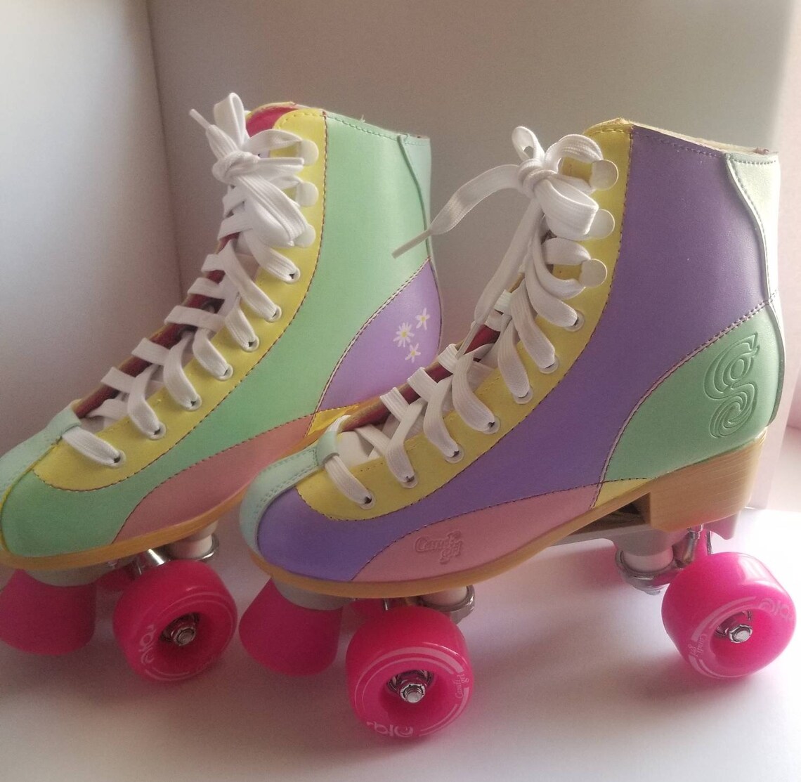 Pastel Roller Skates Candy Girl Custom Painted Quad Skates Etsy