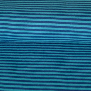 Ringelbündchen Strickbündchen &quot;Deep Aqua&quot; Oeko-Tex Hilco
