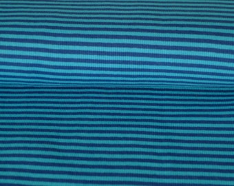 Ringelbündchen Strickbündchen "Deep Aqua" Oeko-Tex Hilco