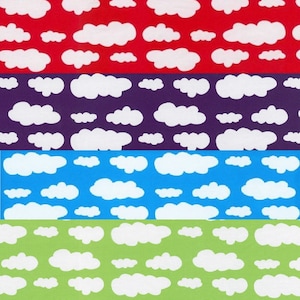 Cotton jersey jersey fabric &quot;Clouds&quot; color selection Oeko-Tex