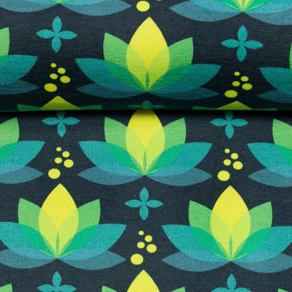 Jersey Lotus Dreams halbkreise vert foncé by Lycklig DESIGN ENFANTS TISSU mètres... Jersey Lotus Dreams halbkreise vert foncé by Lycklig DESIGN ENFANTS TISSU mètres...