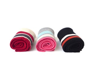 Knitted Cuffs &quot;Stripes&quot; 9 x 100 cm color choice