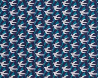 Cotton Jersey Jersey Fabric "Free Flying" Blue Jolijou