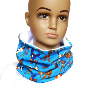 Children&#39;s loop scarf &quot;A Lot of Bambis&quot; turquoise 3-5 years