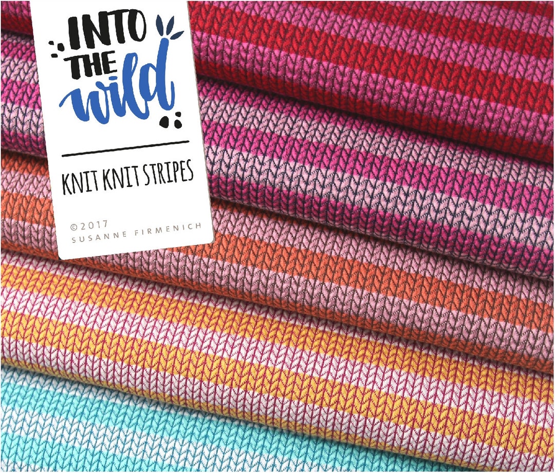 Hamburger Liebe KNIT KNIT Jacquard Stripes Pink Etsy