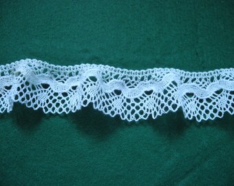 Cotton lace, white, 3 cm wide