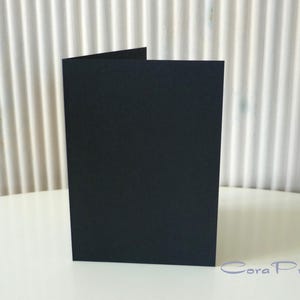 25 Doppelkarten - Faltkarten B6 schwarz Grammatur 210 Gramm