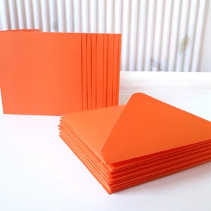 Doppelkarten - Faltkarten - orange mit passendem Kuvert