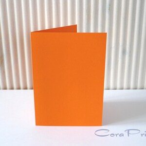 Doppelkarten Faltkarten orange - Blancokarten 160 g