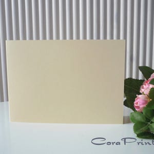 Doppelkarten A6 QUER Faltkarten creme - Blancokarten