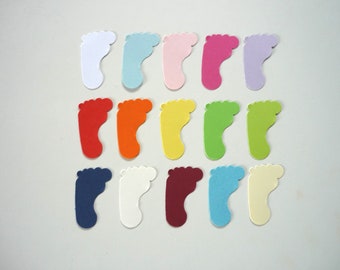 100 stamped parts baby feet - choice of colour