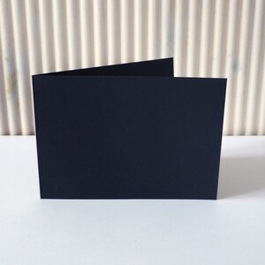 Doppelkarten Faltkarten A6 schwarz Querformat - Blancokarten