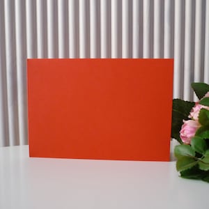25 Doppelkarten Faltkarten A6 rot Querformat - Blancokarten