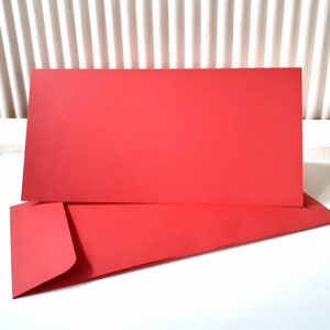 10 Doppelkarten Din Lang mit Kuverts Farbe kirschrot