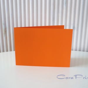 Doppelkarten A6 QUER Faltkarten orange - Blancokarten