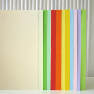 100 Doppelkarten Din Lang gemischte Farben