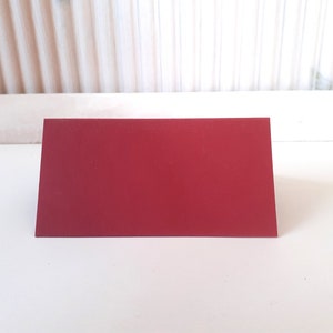 50 Tischkarten - Namenskarten bordeaux rot