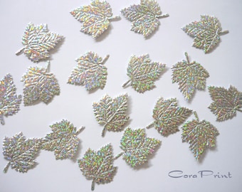 50 stamped parts sheets - silver - iridescent