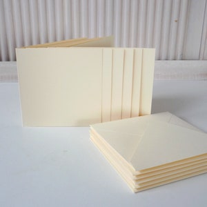 Doppelkarten - Faltkarten - sand  creme mit passendem Kuvert