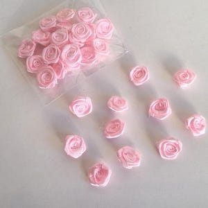 20 edle Satinröschen rosa Rosenknospen Hochzeit