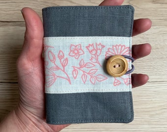 Handprinted Linen Needle Case