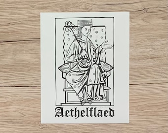 Linocut Print | Aethelflaed 1100