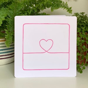 Carte imprimée Lino | Amour infini | Carte imprimée à la main