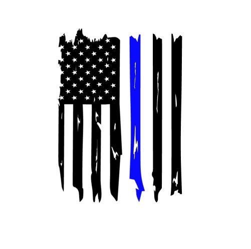 Law Enforcement Distressed Flag Decal Thin Blue Line Etsy