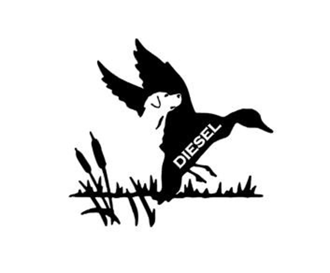 Duck Dog Decal custom Name Etsy