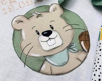 Embroidery file Button Beaver 23