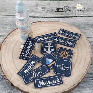 Embroidery file labels maritime